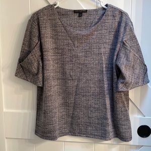 Banana Republic Black and Grey Top. Size Petite Large